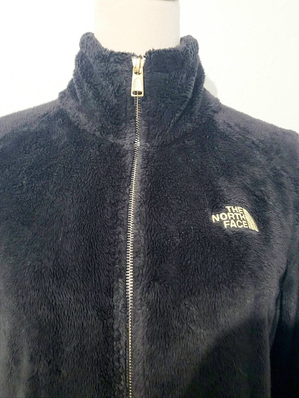 The North Face Women's Black Plush Fleece Full Zip Jacket Coat Size Small Small - Picture 3 of 13